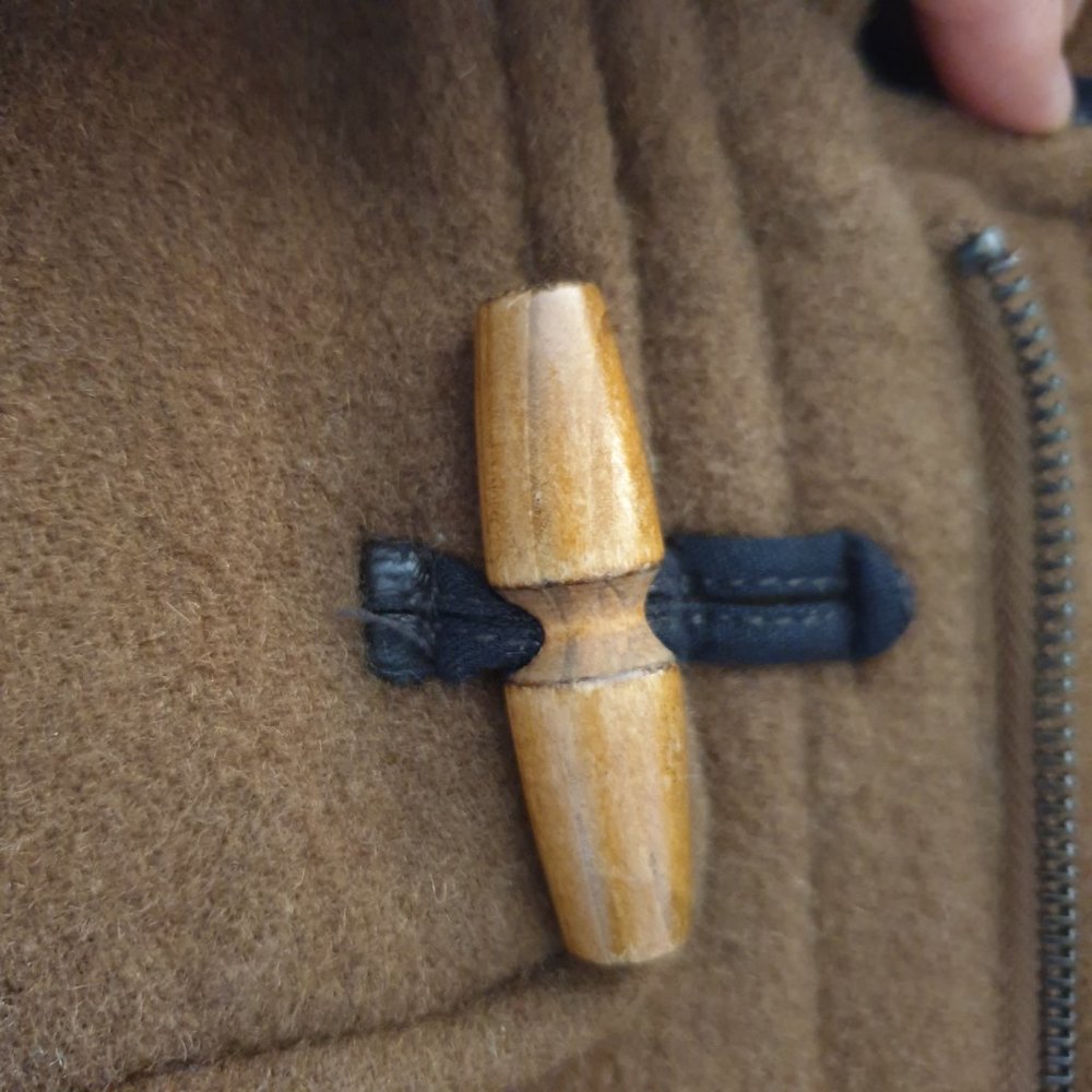 Duffle Coat Camel Women Wooden Buttons - Picture 3 of 13